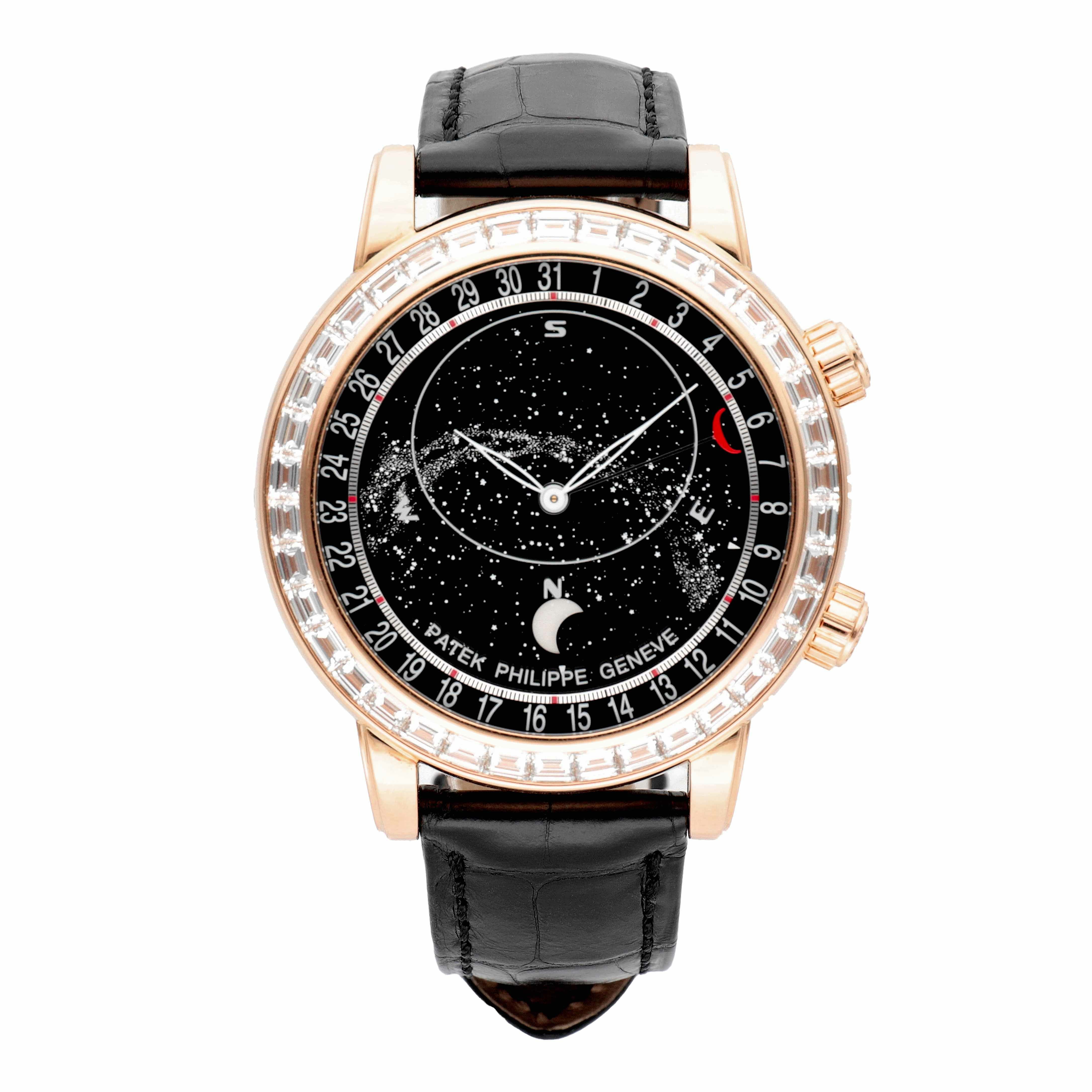 中古A】パテック フィリップ 時計 セレスティアル 6104R-001 ブラック