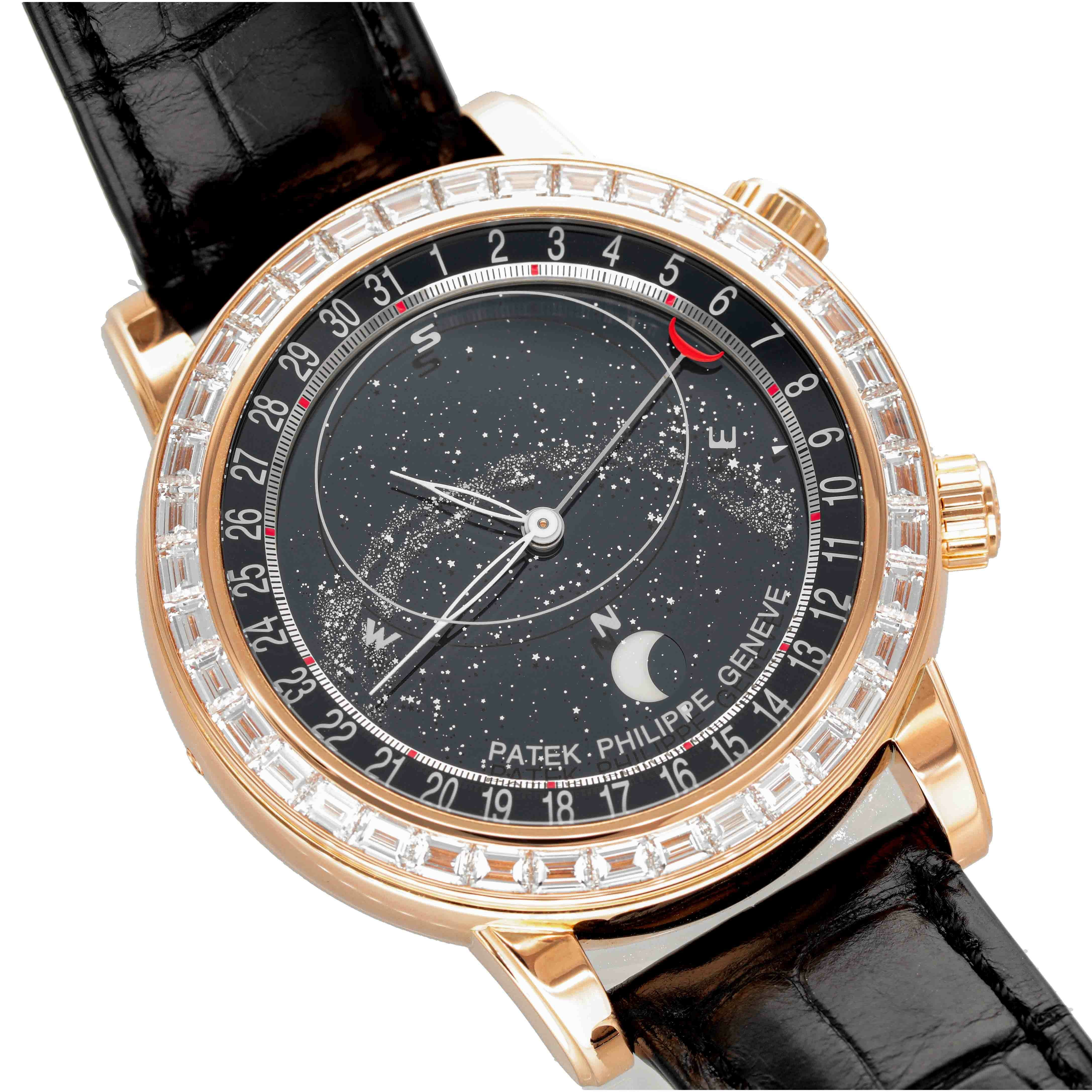 中古A】パテック フィリップ 時計 セレスティアル 6104R-001 ブラック