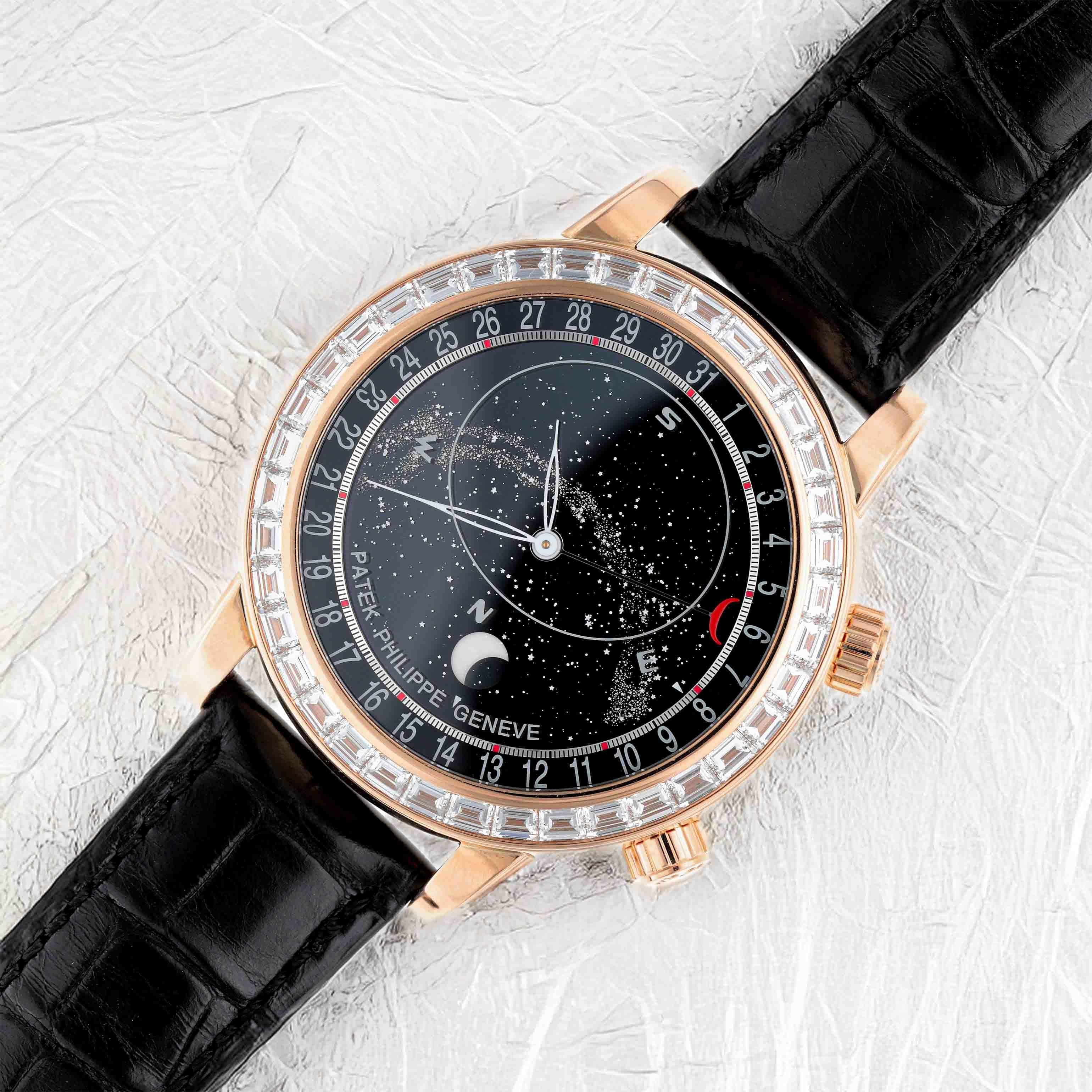 中古A】パテック フィリップ 時計 セレスティアル 6104R-001 ブラック