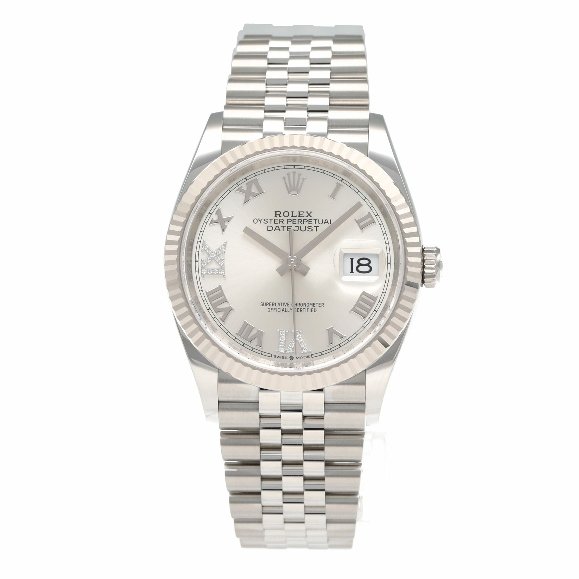 ロレックス デイトジャスト 自動巻き 時計 ロレックス ROLEX デイトジャスト26 179174 ホワイト WG/SS 自動巻き