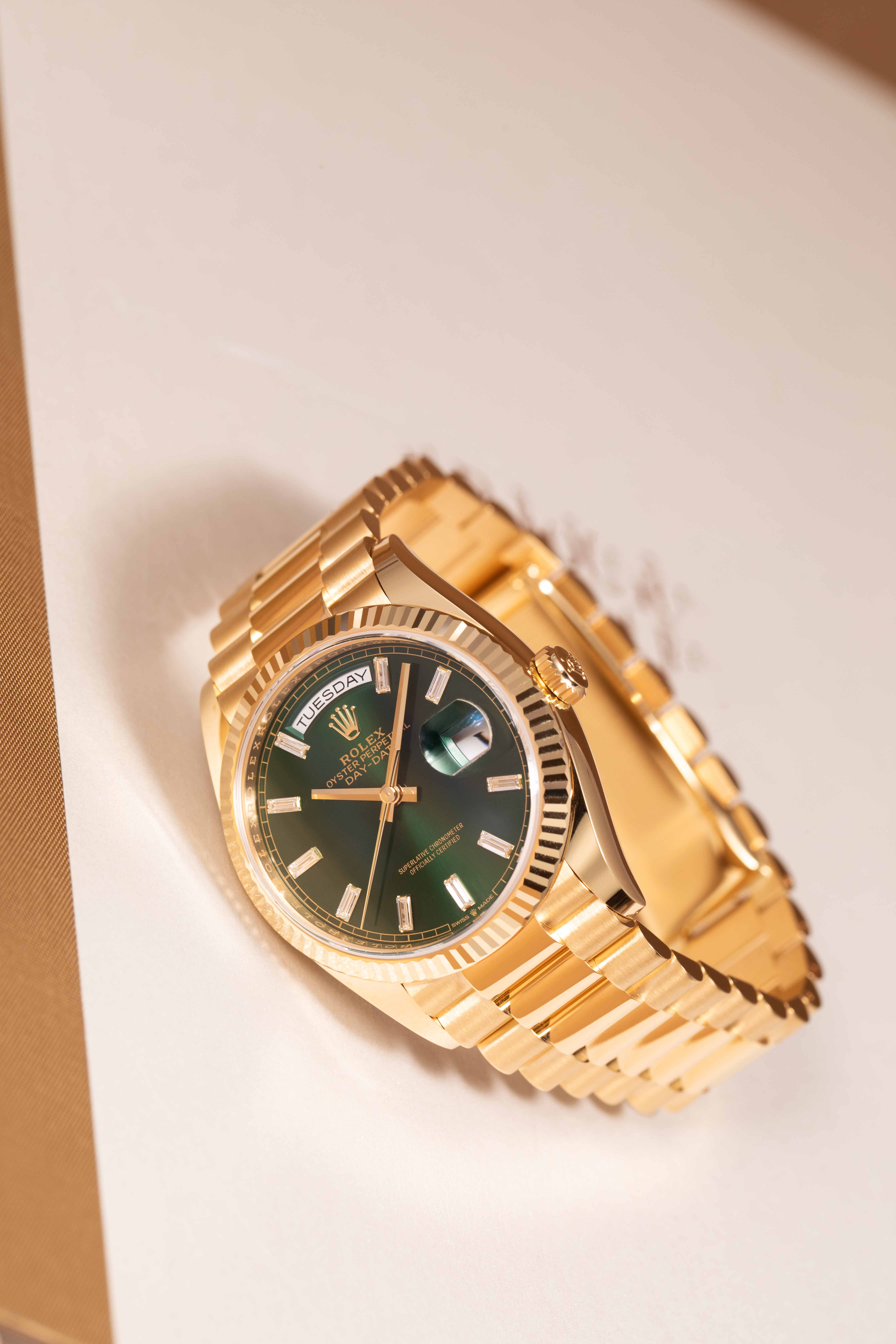 新品】 ロレックス 時計 デイデイト 36 バケットダイヤモンド