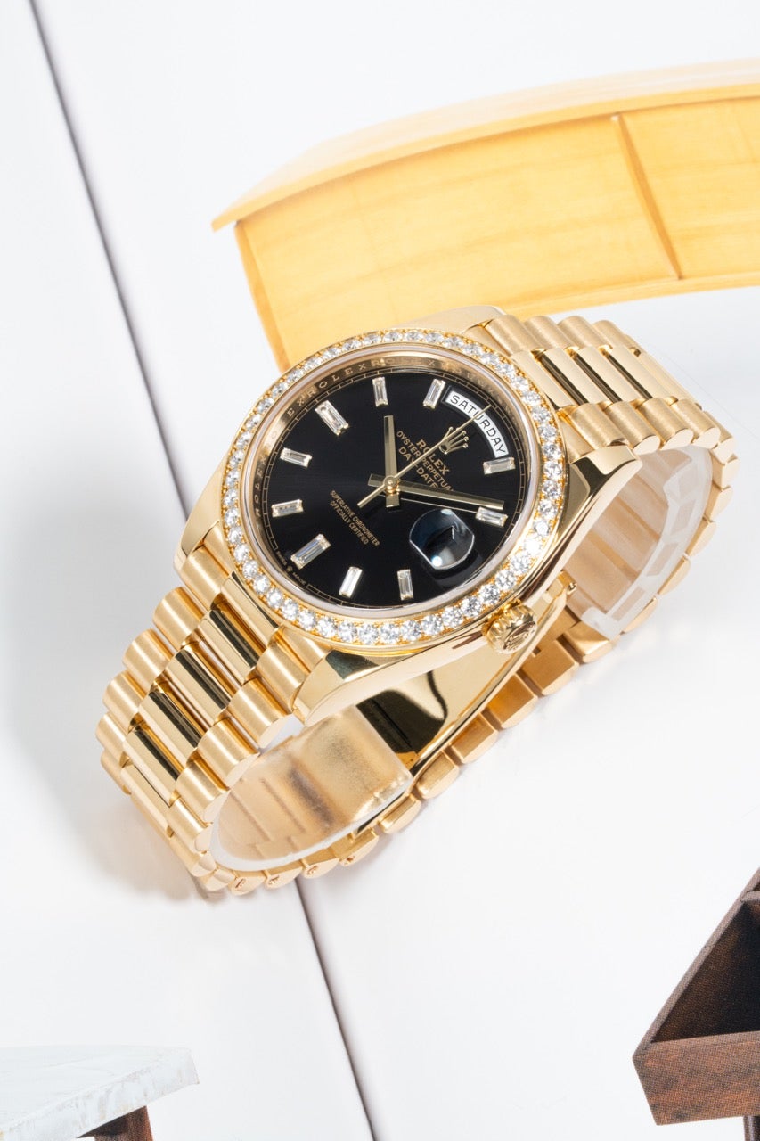 中古A】 ロレックス 時計 デイデイト40 ダイアモンドベゼル 228348RBR